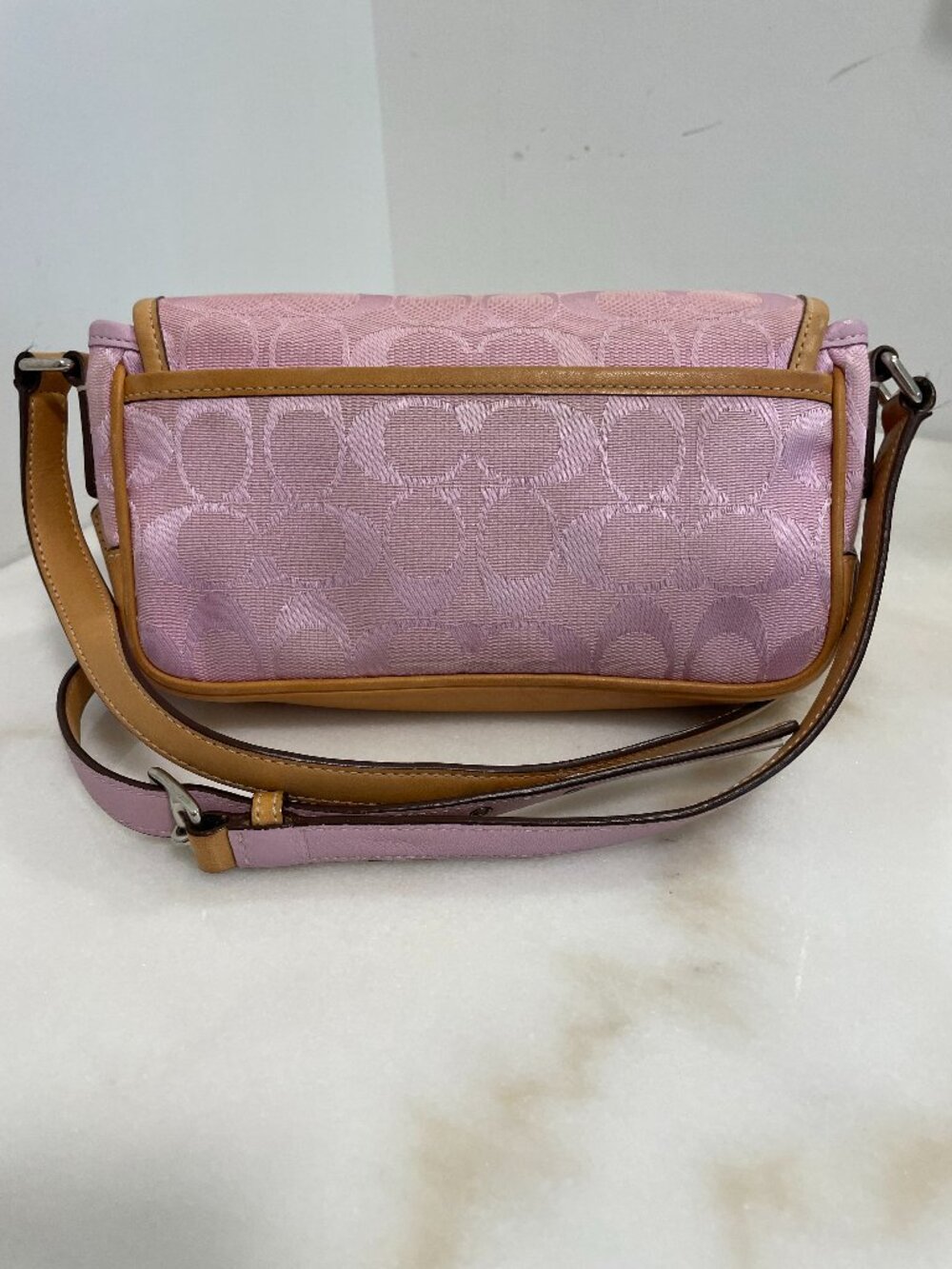Coach Signature Mini Field Bag/Cross Body # 6844 Lt. Pink Vintage Y2K - Picture 3 of 16